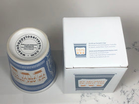 ExceptionLab NYC Greek cup safe for microwave and dishwasher.