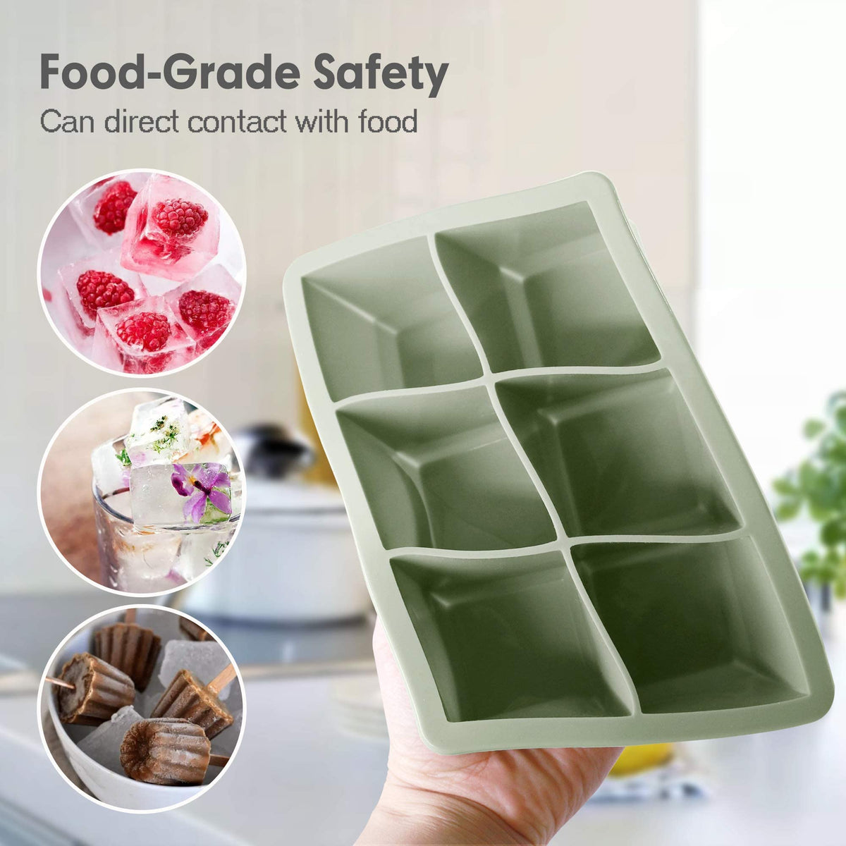 Excnorm stackable silicone ice trays save space in the fridge.