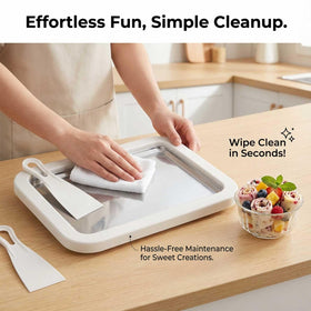 EXFOIL tray demonstrates 9x7 inch size for multiple servings.