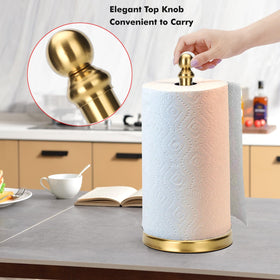 Exilon gold brushed finish enhances kitchen decor while preventing tipping