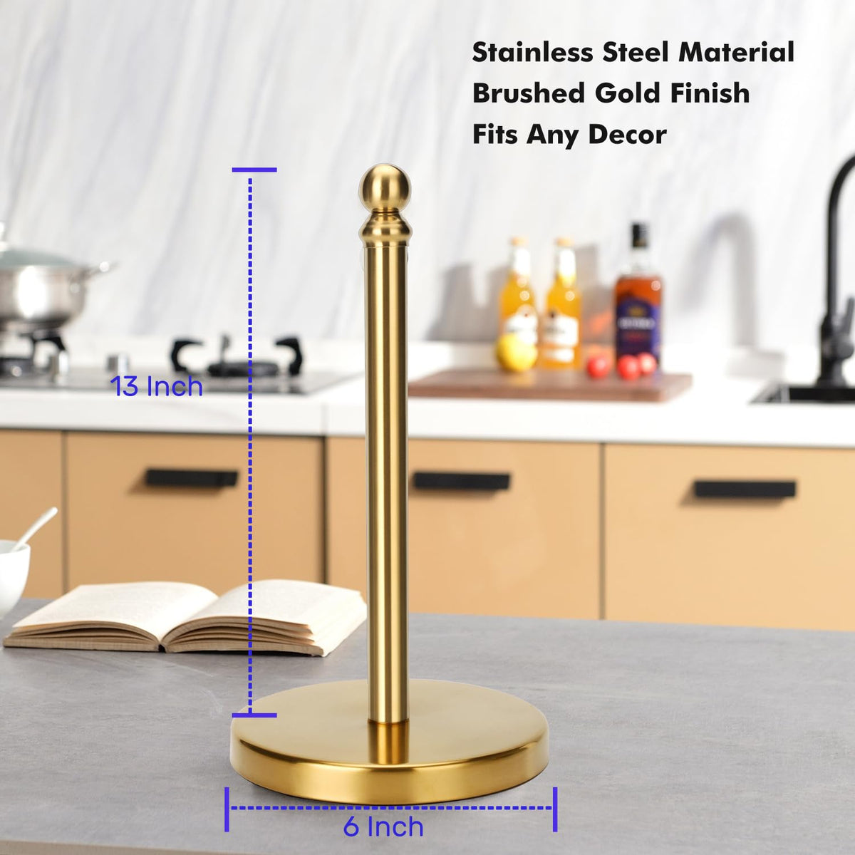 Exilon weighted base keeps the stand steady on countertops