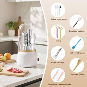 EXIN DECHEN silverware organizer on a kitchen counter saves space