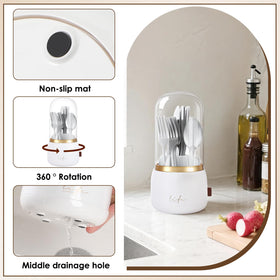EXIN DECHEN utensils holder fits on counters and desks for versatile storage