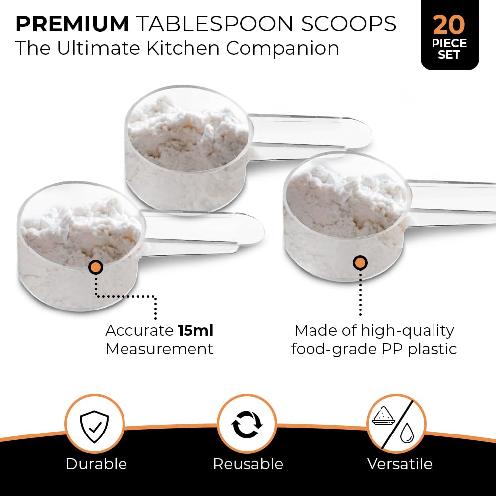 Existing Beauty 15ml capacity spoons shown in clear plastic for accurate seasoning portions.