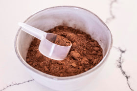 Existing Beauty spoons beside a dishwasher-safe icon emphasize easy cleaning.