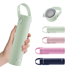 Exllena 10oz Mint Chill bottle with adjustable handle for on-the-go hydration.