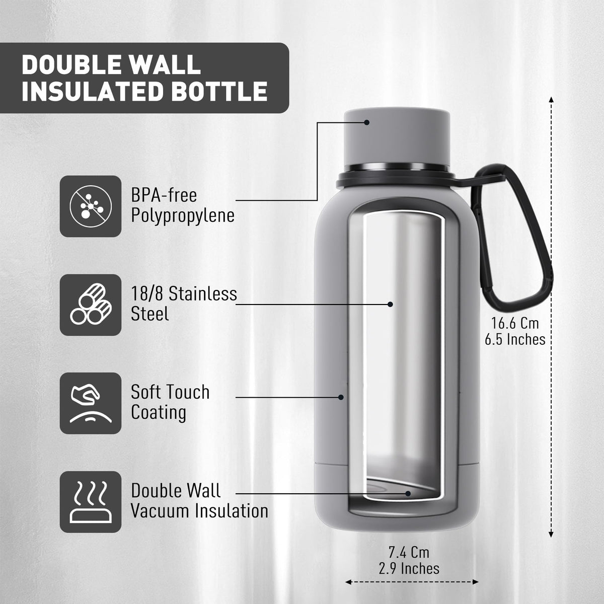 Exllena BPA-free stainless steel bottle for safe everyday use