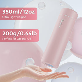 Exllena compact 12oz travel bottle in use for daily errands