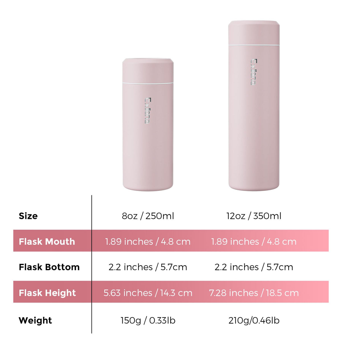 Exllena dual-layer vacuum insulation bottle maintains temperature