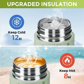 Exllena floral 8oz bottle double-wall insulation keeps drinks hot or cold