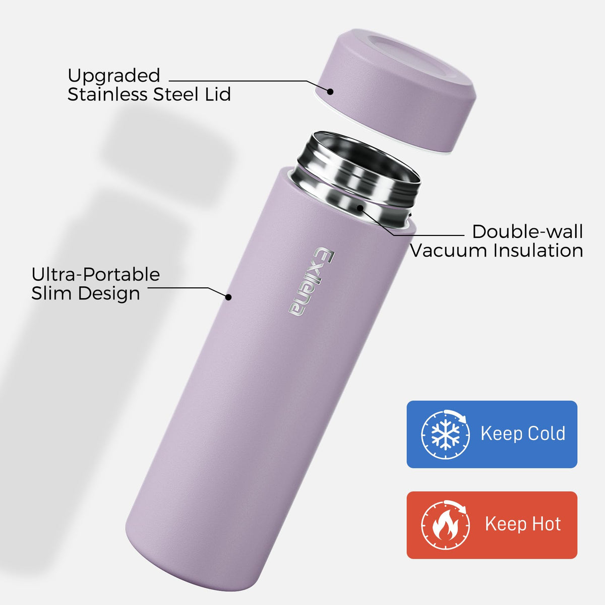 Exllena mini bottle hand-holding, portable hydration on the go