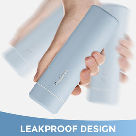 Exllena dual-layer vacuum insulation maintains hot or cold drinks.