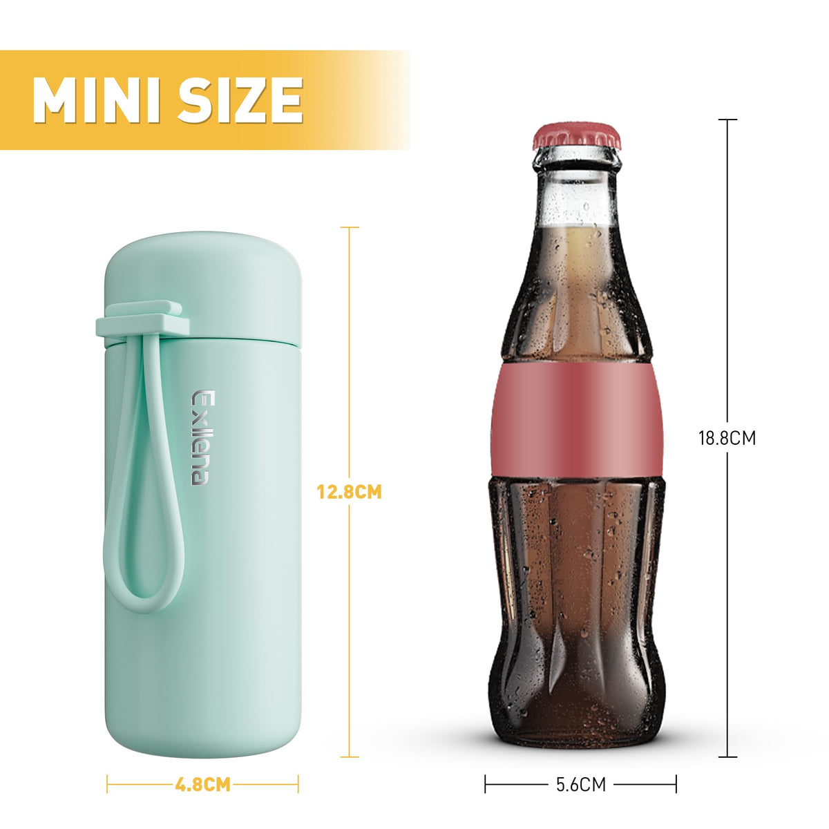 Exllena bottle with carry handle for easy transport