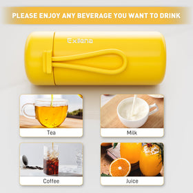 Exllena Mini Water Bottle in bright yellow adds color and visibility.