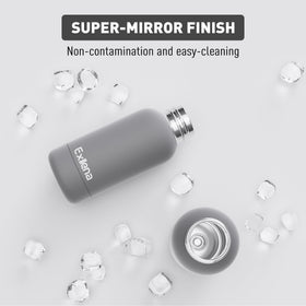 Exllena bottle with soft rubber coating for comfortable grip