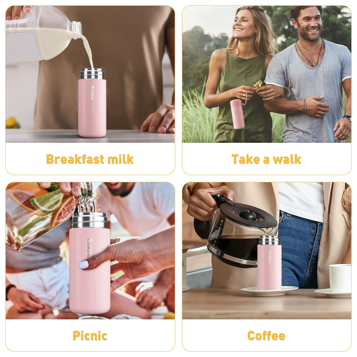 Exllena travel-friendly bottle ideal for school, commute, and short trips.