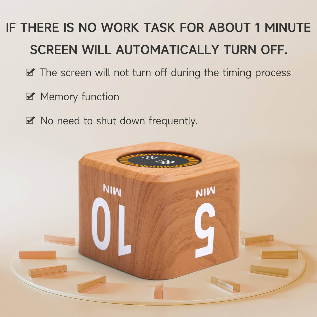 Exlliy wood grain timer is a thoughtful back-to-school gift