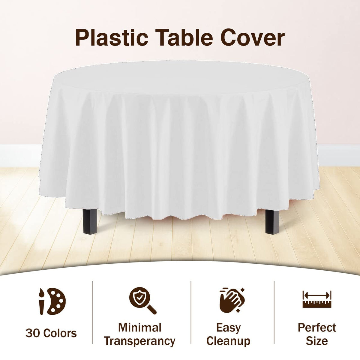 Exquisite tablecloth shown with party decor to illustrate versatility