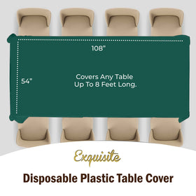 Exquisite 12-pack tablecloth 54x108 unrolled and ready for use.