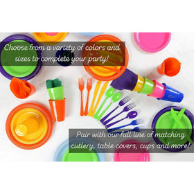 Exquisite premium plastic tablecloths simplify hosting with disposable convenience.