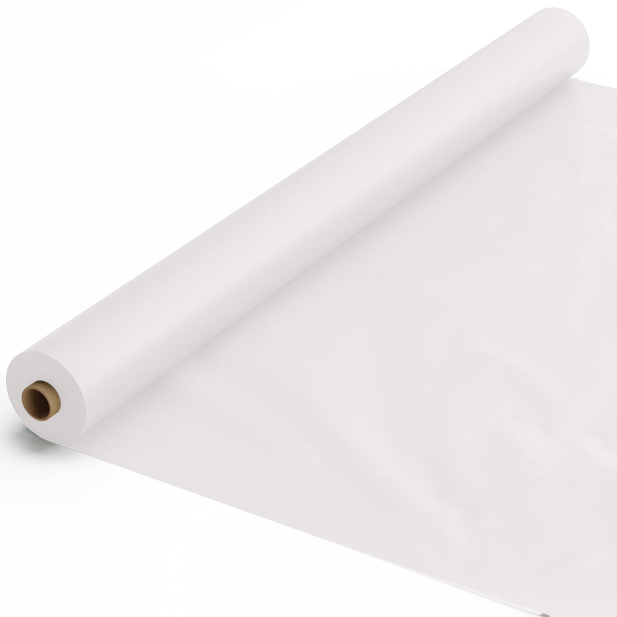 Exquisite Basic White Table Cover Roll used as disposable protection for parties