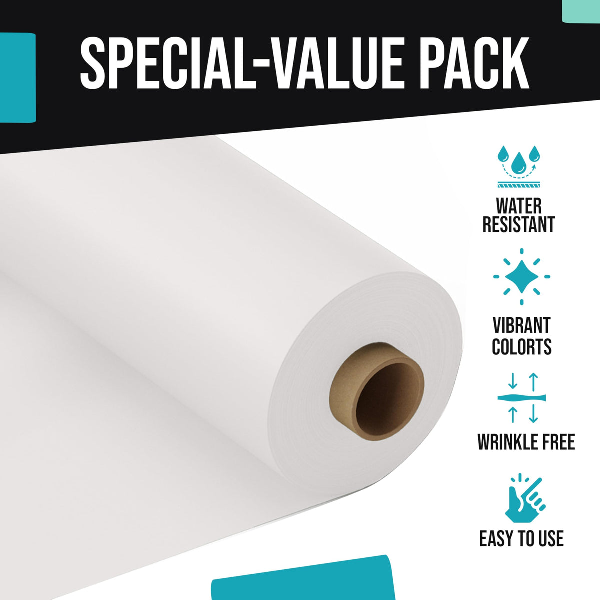 Exquisite Basic White Table Cover Roll outdoors for picnic setup and easy disposal