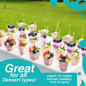 Exquisite BPA-free plastic cups ensure safe, reliable food presentation