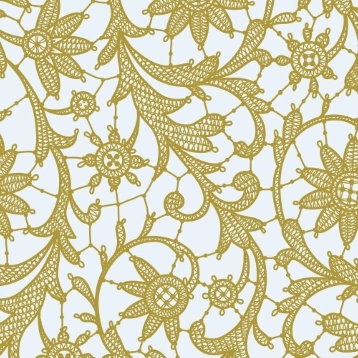 Exquisite edge detail highlights the lace pattern and decor appeal.