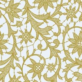 Exquisite edge detail highlights the lace pattern and decor appeal.
