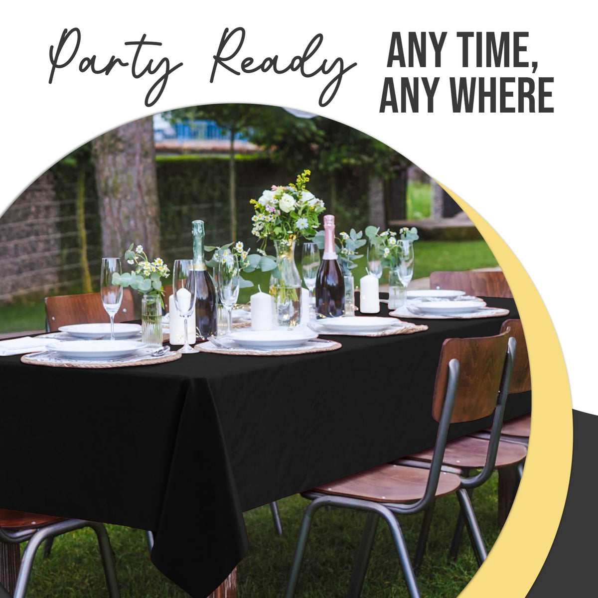Exquisite disposable tablecloth bulk pack for easy events
