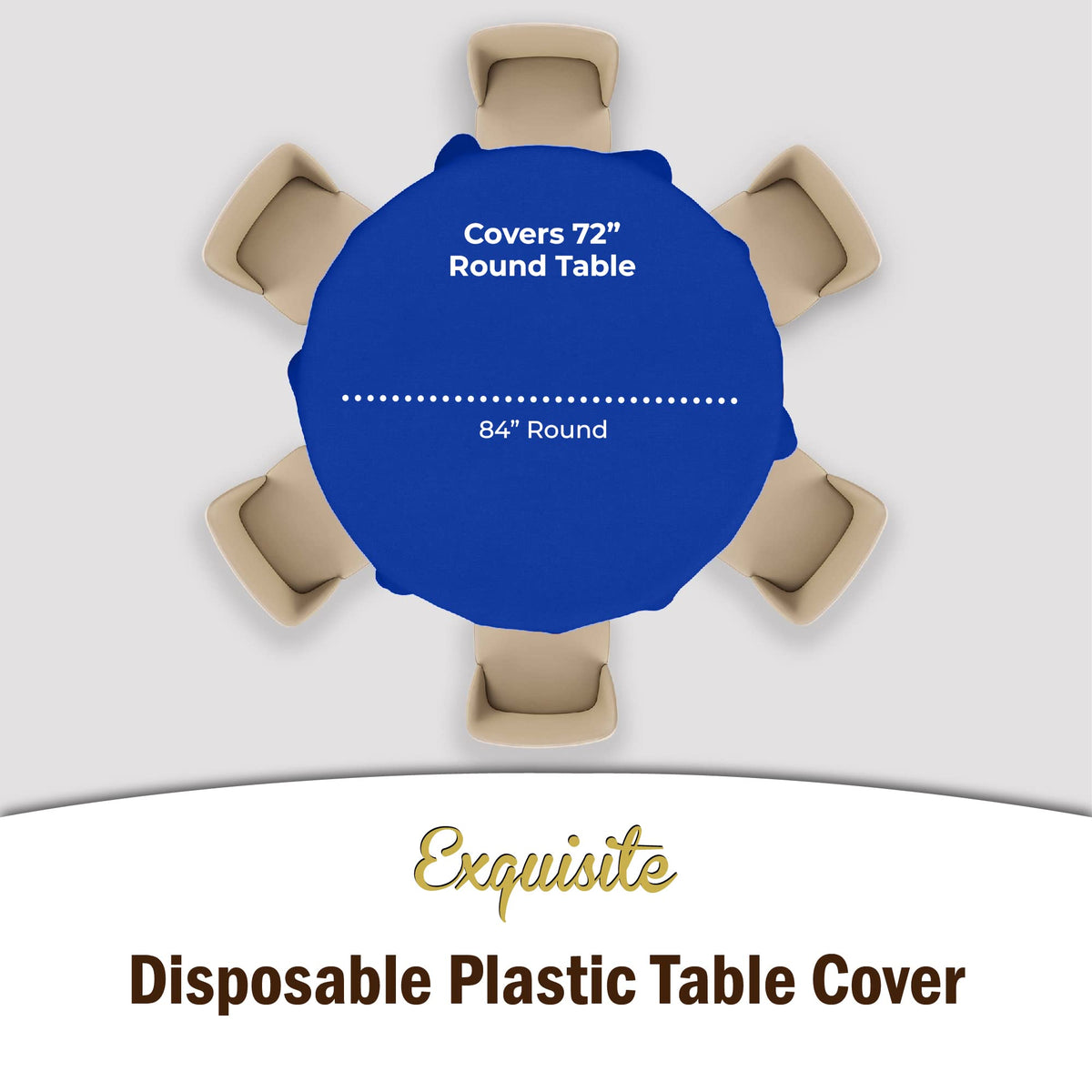 Disposal-ready Exquisite waterproof tablecloth shown on a table.