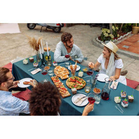 Exquisite durable disposable spoons provide quick serving and cleanup.