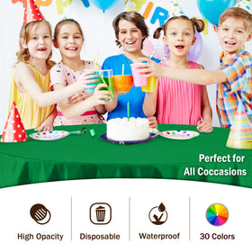 Disposable emerald green tablecloth from Exquisite protecting surfaces