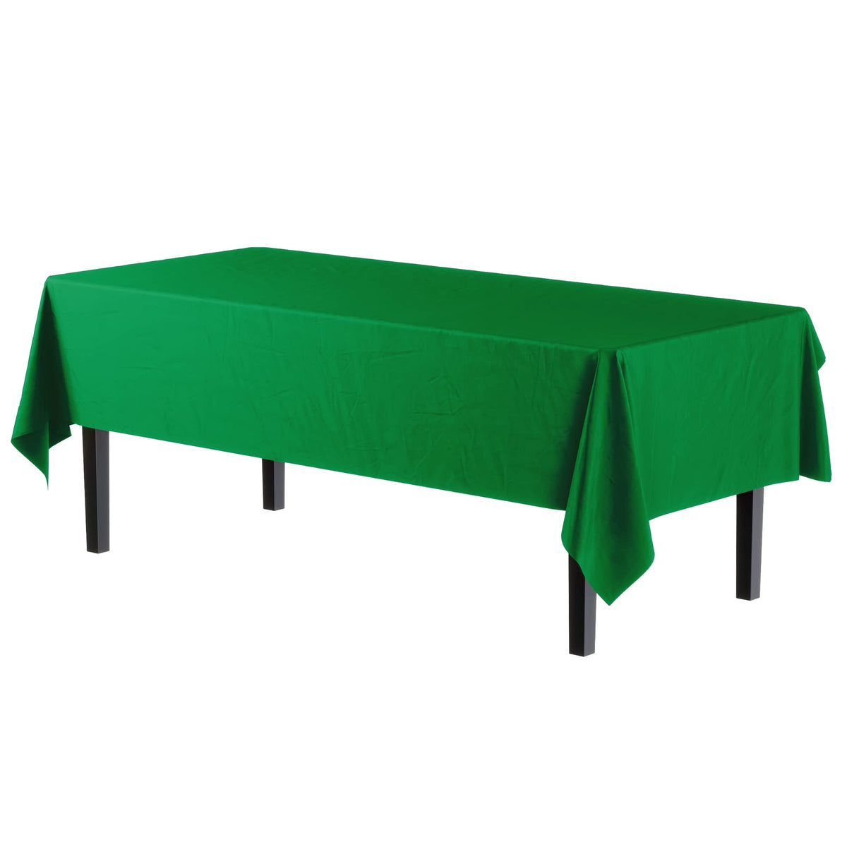 Exquisite emerald green tablecloths, 12-pack for quick party setup.