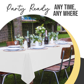 Exquisite heavy-duty 12-pack fits 6–8 ft tables for events.