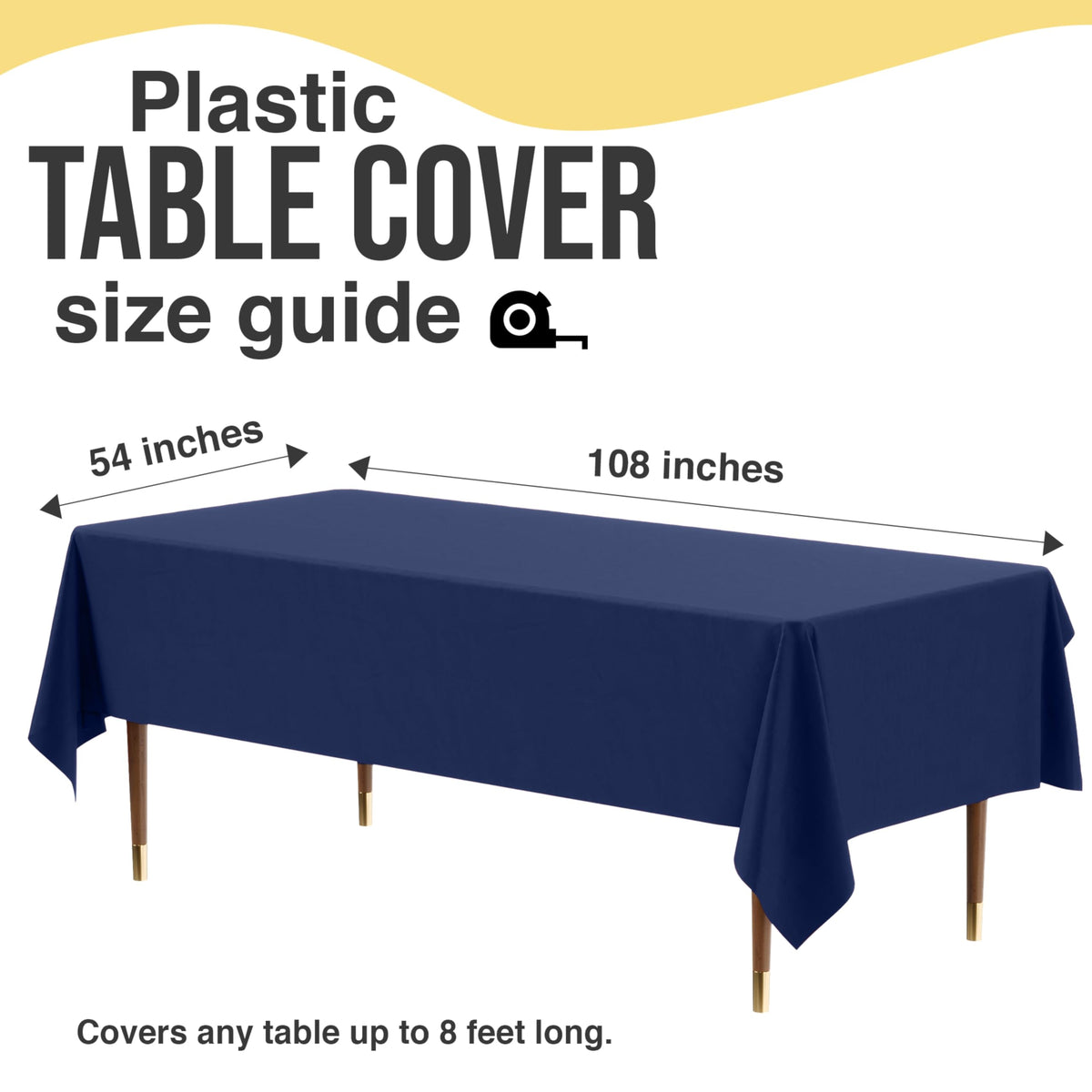 Exquisite heavy-duty disposable tablecloth rectangle 54x108 for banquets.