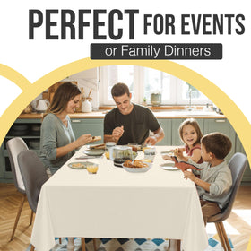 Exquisite ivory 12-pack keeps extra cover ready for multi-table setups