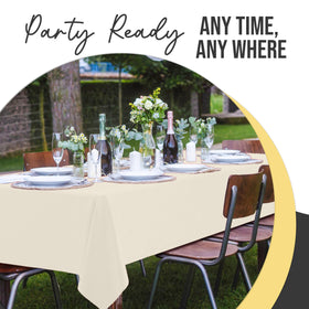 Exquisite ivory tablecloth ideal for weddings holidays and family gatherings