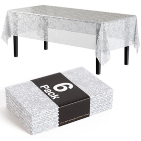 Exquisite lace table cloth rectangle 54x108 in a 6-pack protects surfaces