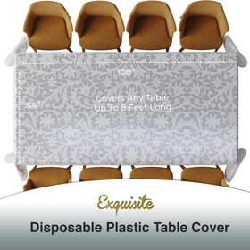Exquisite Lace Table Cloth folded pack demonstrates disposable convenience.