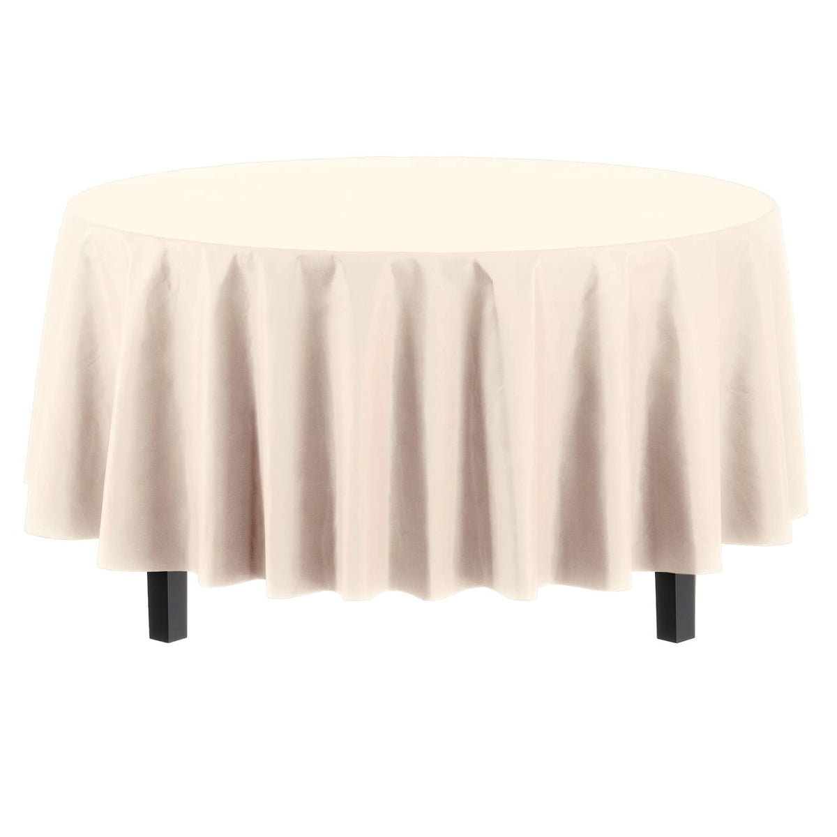 Exquisite 12-pack tablecloths provides convenient disposable protection.