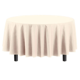 Exquisite 12-pack tablecloths provides convenient disposable protection.