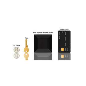Exquisite stackable plates offer convenient storage and quick prep.
