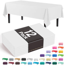 Exquisite tablecloth 54x108 unfolded; protects surfaces during meals.