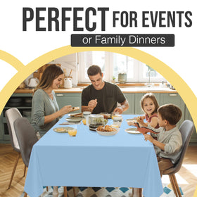 Exquisite 66% thicker tablecloth enhances surface protection during events.