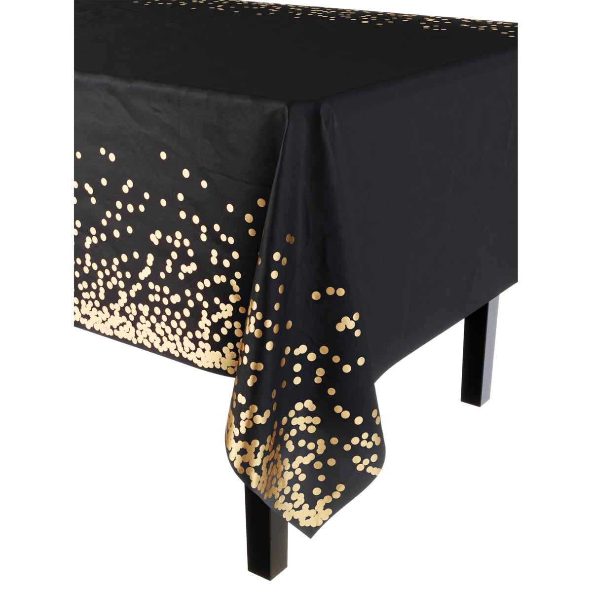 Exquisite disposable tablecloth pack enables quick cleanup after parties.