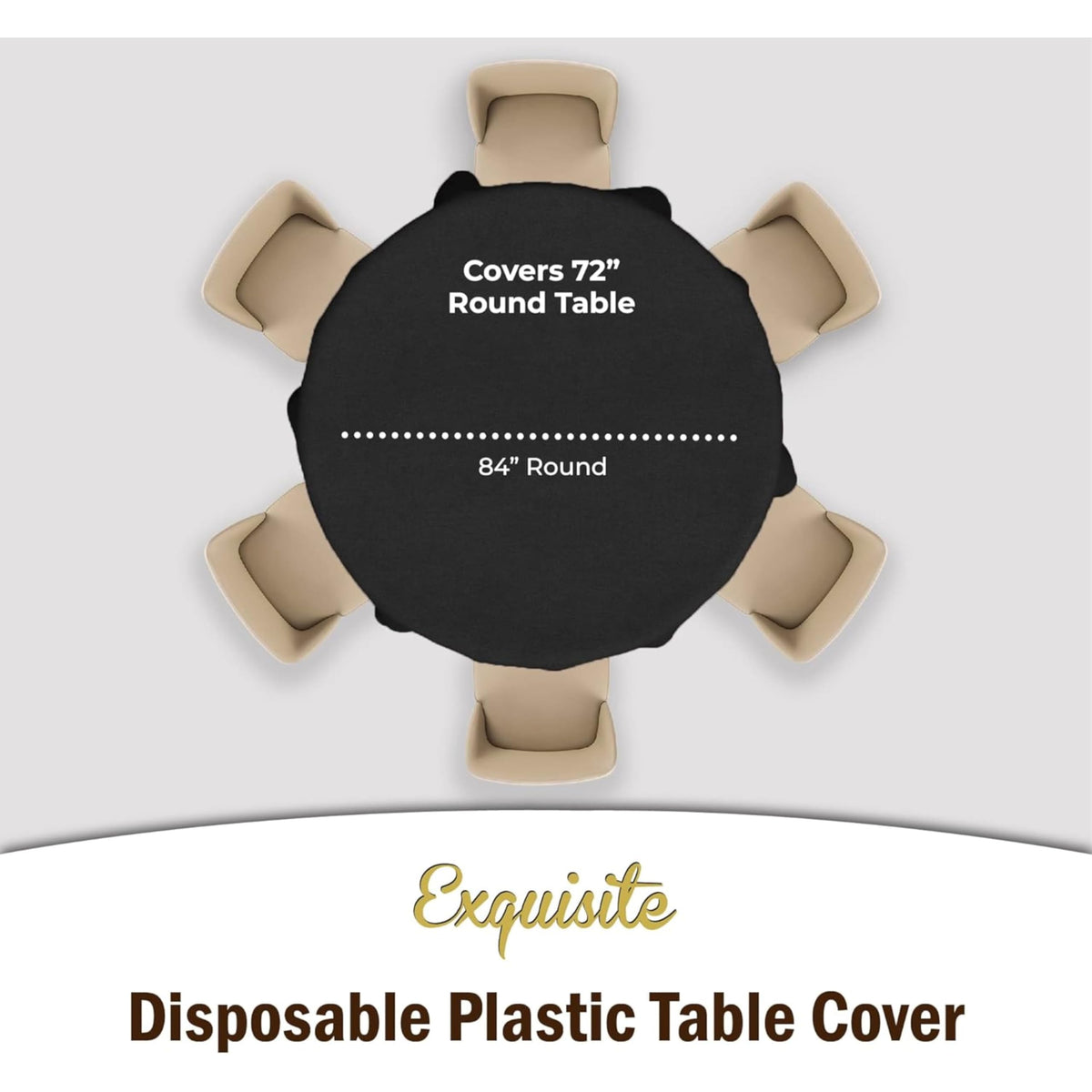 Exquisite tablecloth close-up shows durable plastic and smooth surface.