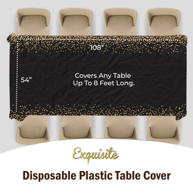 Kid-friendly setup with spill protection from Exquisite tablecloth.