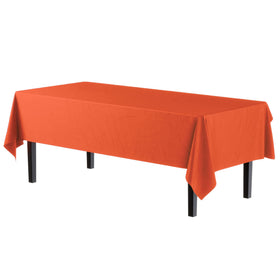 Exquisite orange tablecloth rolled packaging for quick storage.