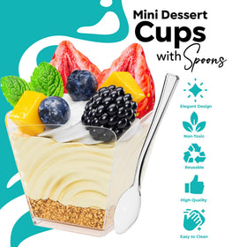 Exquisite tasting spoons pair with cups for easy sampling at tastings
